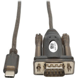 Tripp Lite USB 2.0 USB-C to DB-9 Adapter Cable USB-C to RS-232 M/M 5' 5ft - Serial/USB for Smartphone, Digital Camera, PDA, Notebook, Tablet, Modem, Tablet - 28.75 kB/s - 5 ft - 1 x Type C Male USB - ...  - U209-005-C