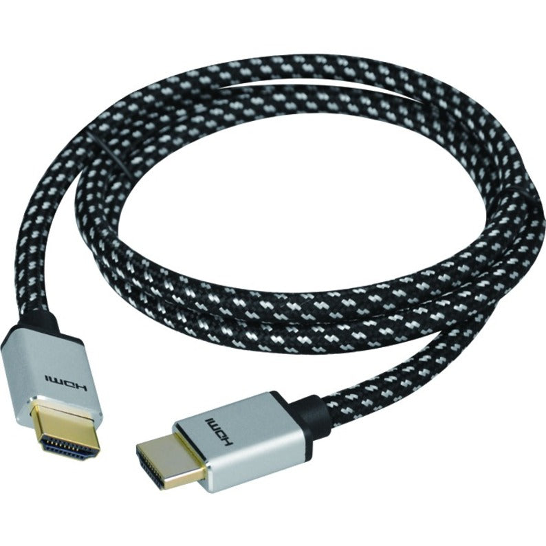SIIG Woven Braided High Speed HDMI Cable 3m - UHD 4Kx2K - 9.84 ft HDMI A/V Cable for Audio/Video Device - First End: 1 x 19-pin HDMI 2.0 Type A Digital Audio/Video - Male - Second End: 1 x 19-pin HDMI...  - CB-H20G12-S1