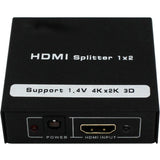 4XEM 2 Port HDMI 4K Splitter - 3840 × 2160 - 340 MHzMaximum Video Bandwidth - 82.02 ft Maximum Operating Distance - 1 x HDMI In - 2 x HDMI Out - 4XHDMI24K2K