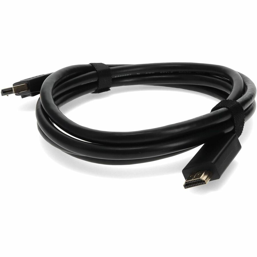 6ft DisplayPort Male to HDMI Male Black Cable Which Requires DP++ For Resolution Up to 2560x1600 (WQXGA) - 100% compatible and guaranteed to work - DISPORT2HDMIMM6F