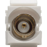 Tripp Lite BNC Keystone Panel Mount Coupler All-in-One Coaxial F/F 75 Ohms - 1 x BNC Female Audio/Video - 1 x BNC Female Audio/Video - Nickel Plated Connector - Gold Plated Contact - White - A230-001-KP