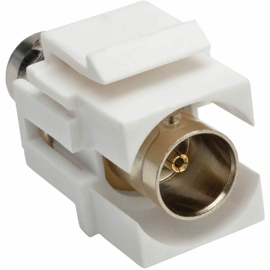 Tripp Lite BNC Keystone Panel Mount Coupler All-in-One Coaxial F/F 75 Ohms - 1 x BNC Female Audio/Video - 1 x BNC Female Audio/Video - Nickel Plated Connector - Gold Plated Contact - White - A230-001-KP