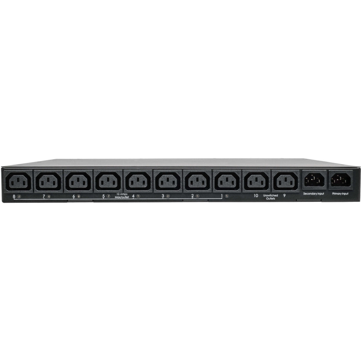 Tripp Lite PDU Metered ATS 2/2.4KW 200/240V 10 C13 2 C14 3.6M Cords 1URM - IEC 60320 C14 - 10 x IEC 60320 C13 - 200 V AC, 208 V AC, 220 V AC, 230 V AC, 240 V AC - 2.40 kVA - 1U/2U - Horizontal Rackmou...  - PDUMH15HVAT