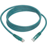 Tripp Lite 7ft Cat6 Gigabit Molded Patch Cable RJ45 M/M 550MHz 24 AWG Green - Category 6 for Network Device, Router, Modem, Blu-ray Player, Printer, Computer - 128 MB/s - Patch Cable - 7 ft - 1 x RJ-4...  - N200-007-GN
