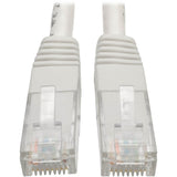 Tripp Lite 10ft Cat6 Gigabit Molded Patch Cable RJ45 M/M 550MHz 24AWG White - Category 6 for Network Device, Router, Modem, Blu-ray Player, Printer, Computer - 128 MB/s - Patch Cable - 10 ft - 1 x RJ-...  - N200-010-WH