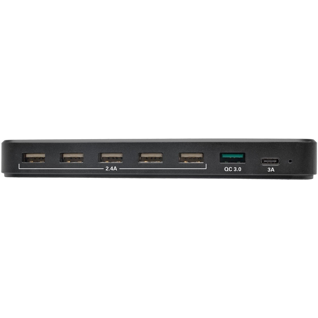 Tripp Lite 7-Port USB Charging Station Hub Quick Charge 3.0, USB-C, Storage - 60 W Output Power - 120 V AC, 230 V AC Input Voltage - 5 V DC Output Voltage - 3 A Output Current - U280-007-CQC-ST