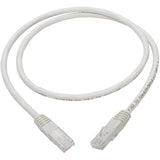 Tripp Lite 3ft Cat6 Gigabit Molded Patch Cable RJ45 M/M 550MHz 24 AWG White 3' - Category 6 for Network Device, Router, Modem, Blu-ray Player, Printer, Computer - 128 MB/s - Patch Cable - 3 ft - 1 x R...  - N200-003-WH