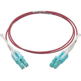 Tripp Lite 1M 10Gb Duplex Multimode Fiber Patch Cable 50/125 OM4 LC/LC LSZH - Fiber Optic for Network Device - 12.50 GB/s - Patch Cable - 3.28 ft - 2 x LC Male Network - 2 x LC Male Network - 50/125 &...  - N821-01M-MG-T