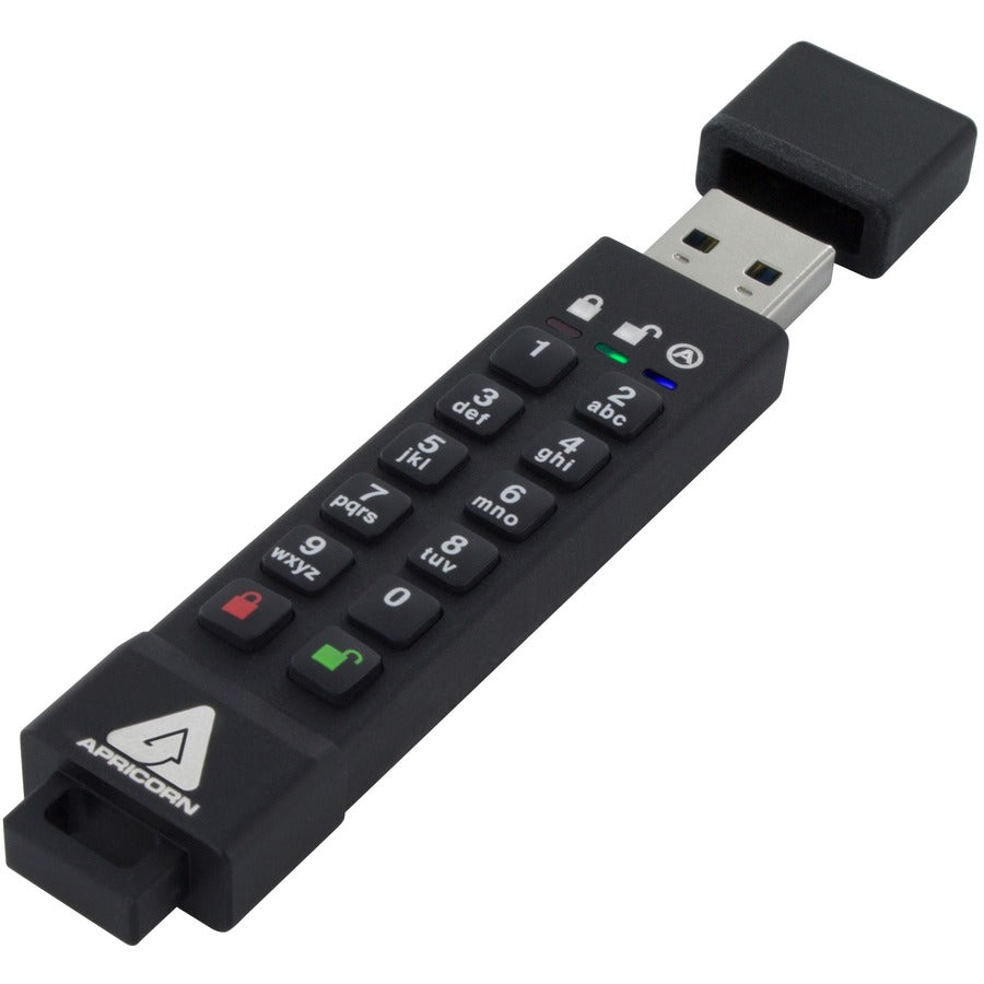 Apricorn 64GB Aegis Secure Key 3z USB 3.1 Flash Drive - 64 GB - USB 3.1 - 77 MB/s Read Speed - 72 MB/s Write Speed - 256-bit AES - 3 Year Warranty - TAA Compliant - ASK3Z-64GB