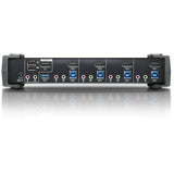ATEN 4-Port USB 3.0 4K DisplayPort KVMP Switch-TAA Compliant - 4 Computer(s) - 1 Local User(s) - 4096 x 2160 - 8 x USB - 5 x DisplayPort - CS1924