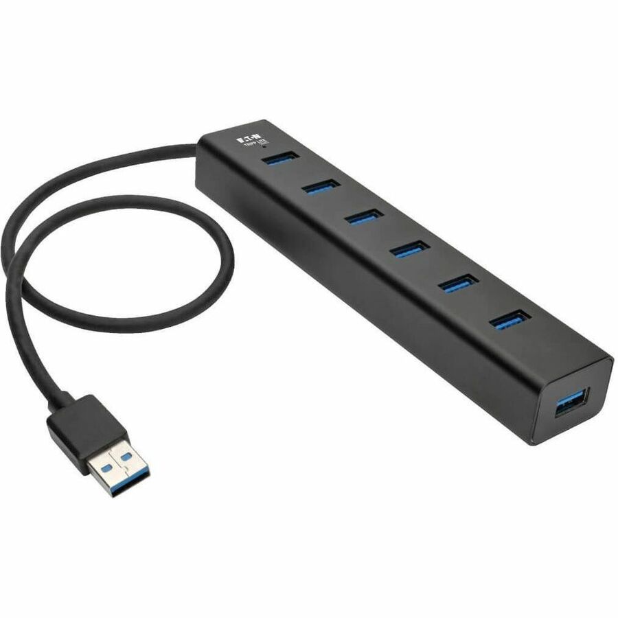 Tripp Lite 7-Port USB 3.0 SuperSpeed Hub / Splitter Portable Mini Aluminum 5 Gbps - USB 3.0 - External - 7 USB Port(s) - 7 USB 3.0 Port(s) - U360-007-AL