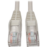 Tripp Lite 5ft Cat5 Cat5e Snagless Molded Patch Cable UTP White RJ45 M/M 5' - Category 5e for Network Device, Router, Switch, Printer, Server - 128 MB/s - Patch Cable - 5 ft - 1 x RJ-45 Male Network -...  - N001-005-WH