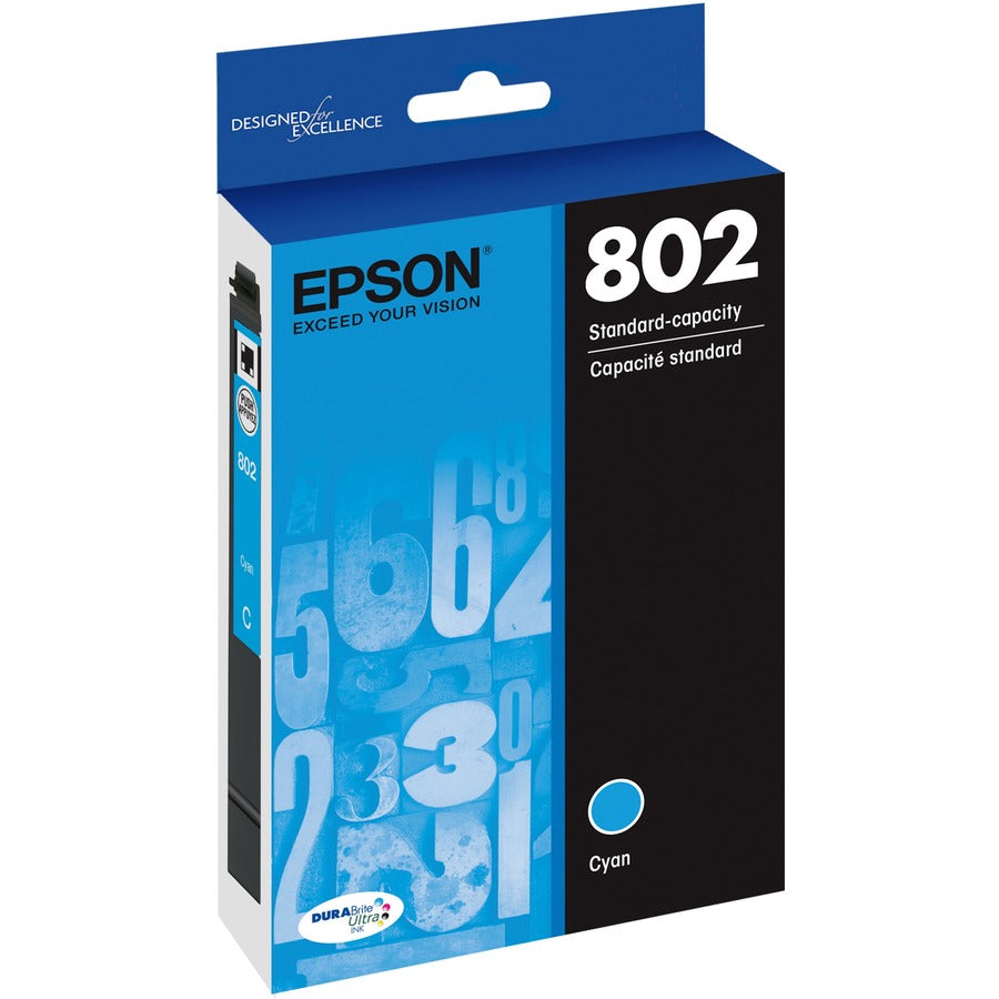 Epson DURABrite Ultra 802 Original Ink Cartridge - Cyan - Inkjet - 1 Each - T802220-S