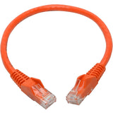 Tripp Lite 1ft Cat6 Snagless Molded Patch Cable UTP Orange RJ45 M/M 1' - Category 6 for Switch, Hub, Network Device, Router, Server, Modem, Network Adapter - 128 MB/s - Patch Cable - 1 ft - 1 x RJ-45 ...  - N201-001-OR