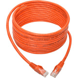 Tripp Lite 15ft Cat6 Snagless Molded Patch Cable UTP Orange RJ45 M/M 15' - Category 6 for Switch, Hub, Network Device, Router, Modem, Server, Network Adapter - 128 MB/s - Patch Cable - 15 ft - 1 x RJ-...  - N201-015-OR
