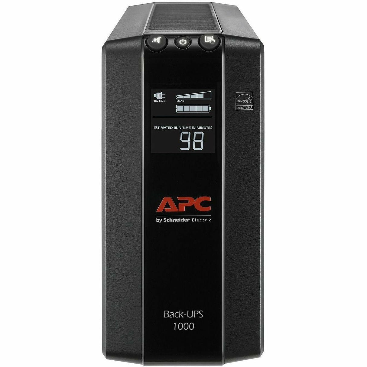 APC by Schneider Electric Back UPS Pro BX1000M, Compact Tower, 1000VA, AVR, LCD, 120V - Tower - AVR - 12 Hour Recharge - 4.30 Minute Stand-by - 120 V AC Input - 120 V AC Output - 8 x NEMA 5-15R - BX1000M