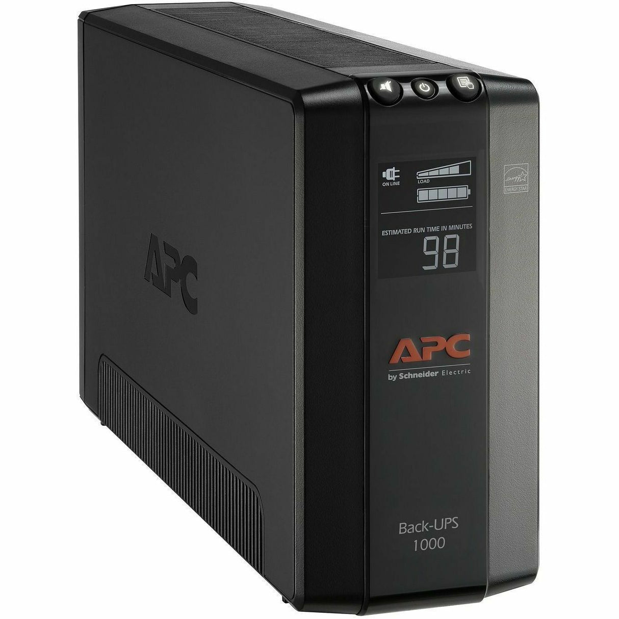 APC by Schneider Electric Back UPS Pro BX1000M, Compact Tower, 1000VA, AVR, LCD, 120V - Tower - AVR - 12 Hour Recharge - 4.30 Minute Stand-by - 120 V AC Input - 120 V AC Output - 8 x NEMA 5-15R - BX1000M