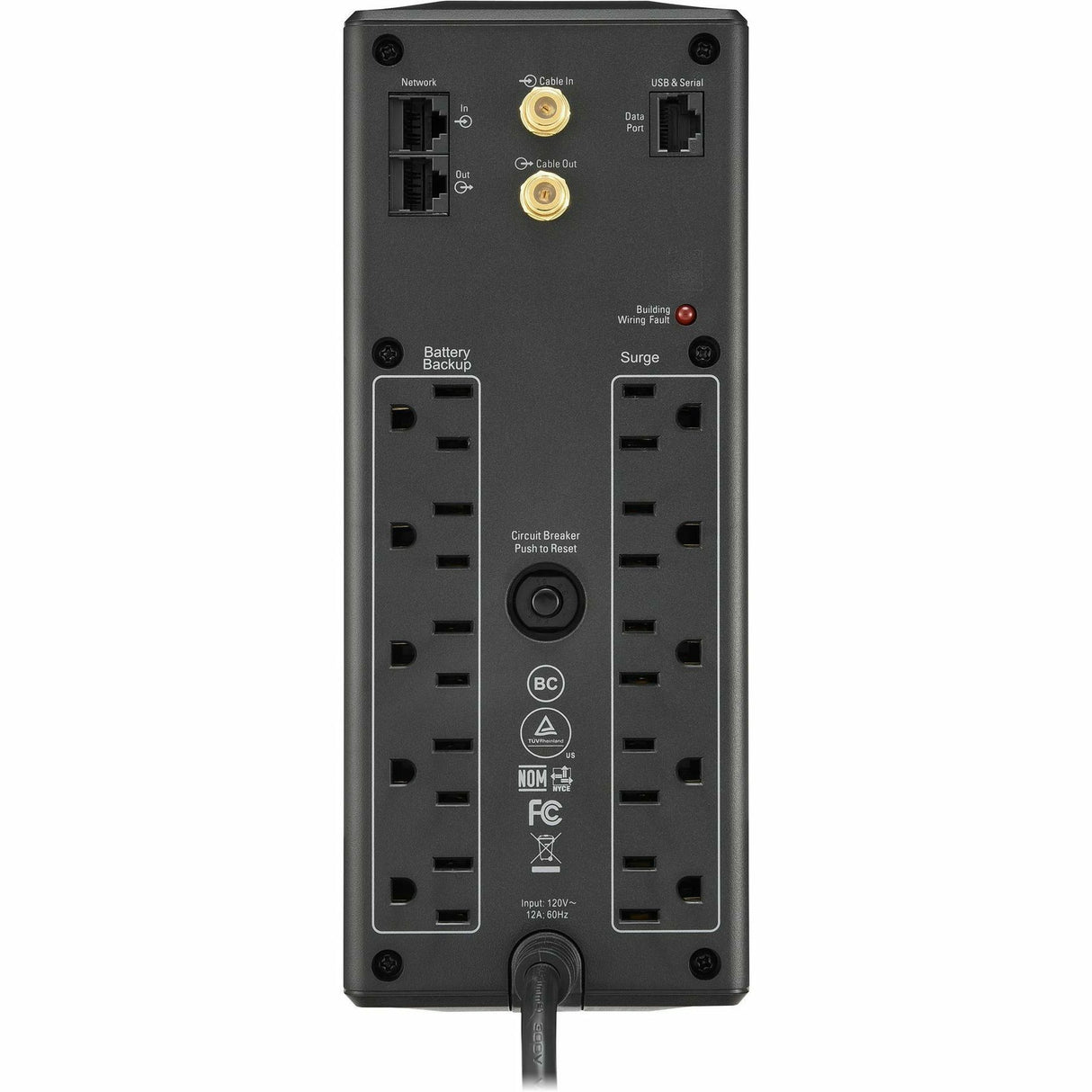 APC by Schneider Electric Back UPS Pro BX1350M, Compact Tower, 1350VA, AVR, LCD, 120V - Tower - 16 Hour Recharge - 2 Minute Stand-by - 120 V AC Input - 120 V AC Output - 10 x NEMA 5-15R - BX1350M