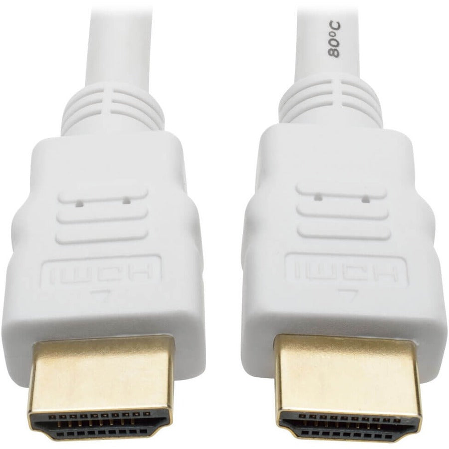 Tripp Lite High Speed HDMI 4K Cable Ultra HD Digital Video M/M White 10ft - HDMI for Audio/Video Device, Blu-ray Player, Gaming Console, Camera, A/V Receiver, Monitor, Projector, TV, iPad, Digital Vid...  - P568-010-WH