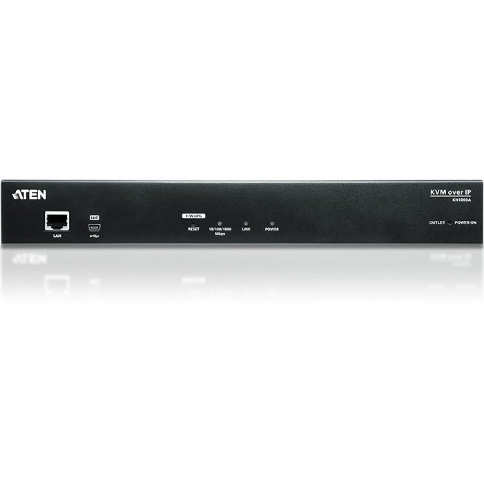 ATEN KN1000A Single Port KVM over IP Switch-TAA Compliant - 1 Computer(s) - 1 Local User(s) - 1 Remote User(s) - 1920 x 1200 - 1 x Network (RJ-45) - 1 x USB - Management Port - KN1000A
