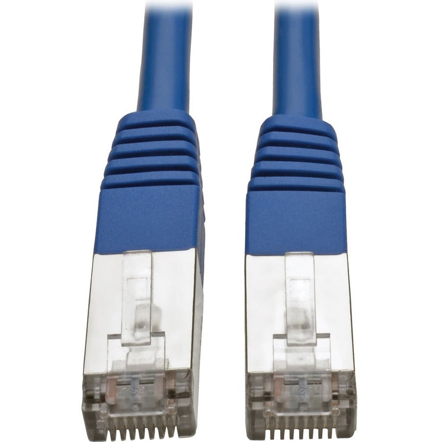 Tripp Lite Cat5e 350 MHz Molded Shielded STP Patch Cable (RJ45 M/M), Blue, 3 ft. - 3 ft Category 5e Network Cable for Network Device, Printer, Router, Server, Modem, Hub, Patch Panel, Switch - First E - N105-003-BL
