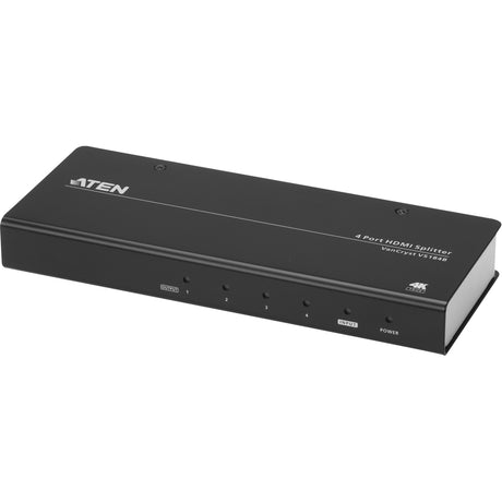 ATEN 4-Port True 4K HDMI Splitter - 4096 x 2160 - 49.21 ft Maximum Operating Distance - 1 x HDMI In - 4 x HDMI Out - Metal - VS184B - eCommerce Business Prime
