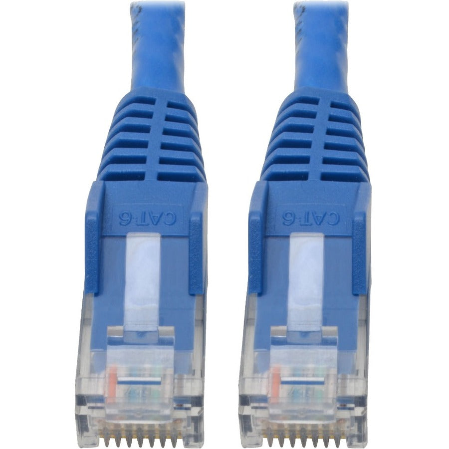 Tripp Lite Cat6 GbE Gigabit Ethernet Snagless Molded Patch Cable UTP Blue RJ45 M/M 6in 6" - Category 6 for Network Device, Network Adapter, Router, Server, Modem, Hub, Switch - 128 MB/s - Patch Cable  - N201-06N-BL