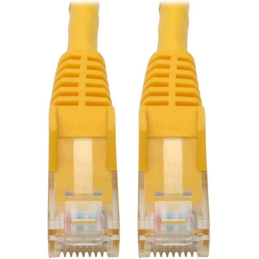 Tripp Lite Cat6 GbE Gigabit Ethernet Snagless Molded Patch Cable UTP Yellow RJ45 M/M 6in 6" - Category 6 for Network Device, Network Adapter, Router, Server, Modem, Hub, Switch - 128 MB/s - Patch Cabl - N201-06N-YW