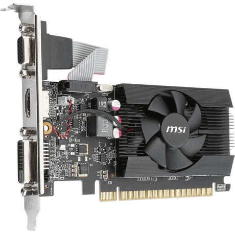 MSI NVIDIA GeForce GT 710 Graphic Card - 2 GB DDR3 SDRAM - Low-profile - 954 MHz Core - 64 bit Bus Width - PCI Express 2.0 x16 - HDMI - VGA - DVI - G7102D3P - eCommerce Business Prime