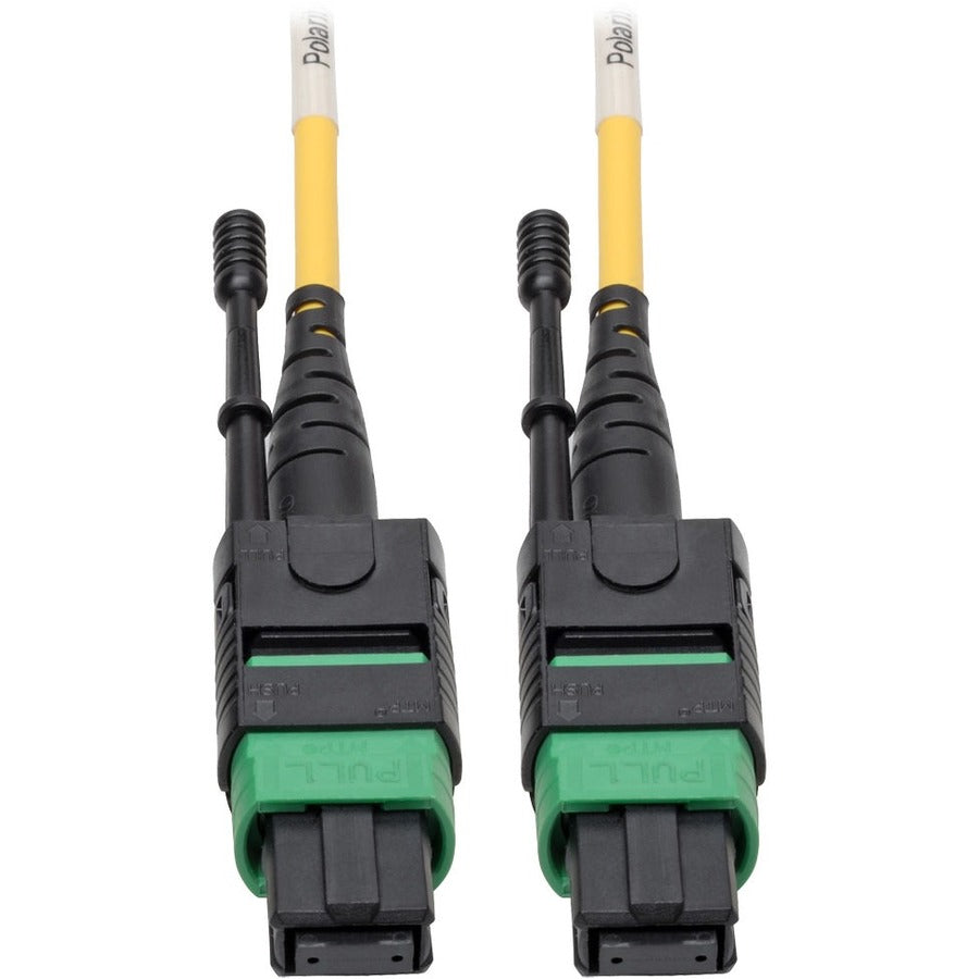 Tripp Lite MTP/MPO (APC) SMF Fiber Patch Cable 12 Fiber QSFP+ 40/100Gbe 2M - Fiber Optic for Network Device, Switch, Hub, Router, Patch Panel - 12.50 GB/s - Patch Cable - 6.56 ft - 1 x MTP/MPO Female  - N390-02M-12-AP