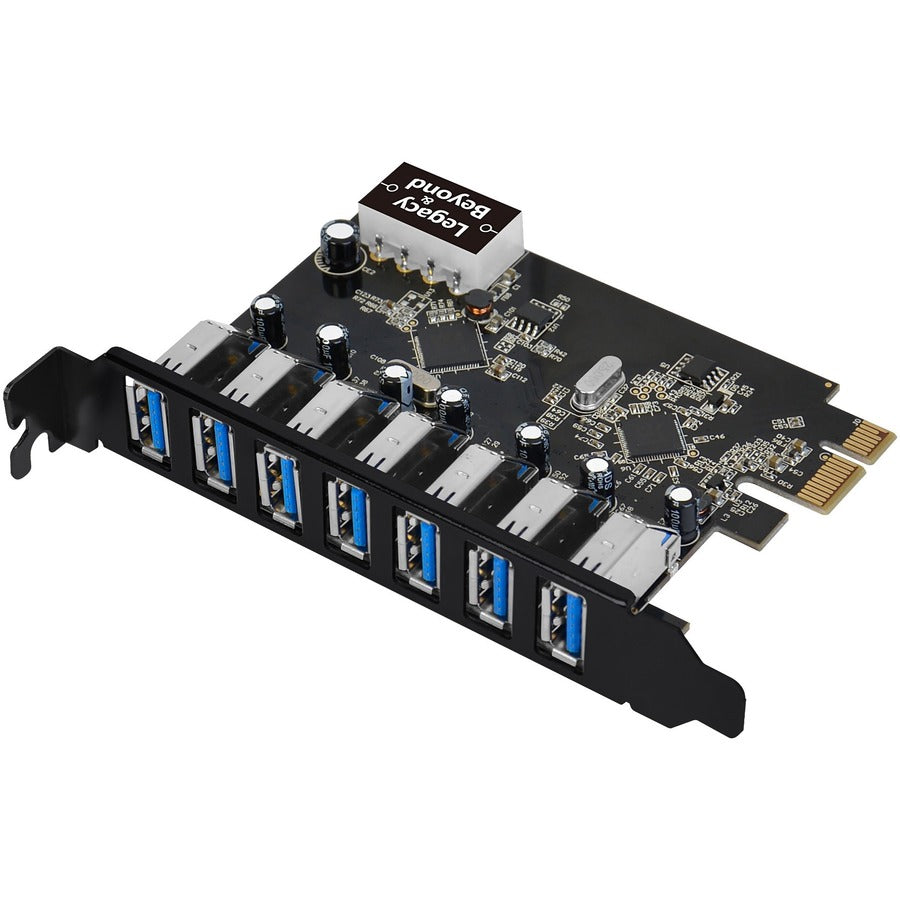 SIIG USB 3.0 7-Port Ext PCIe Host Adapter - PCI Express 2.0 x1 - Plug-in Card - 7 USB Port(s) - 7 USB 3.0 Port(s) - LB-US0514-S1