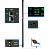 Tripp Lite PDU Single-Phase Monitored 120V 24 5-15/20R LX Platform 0URM TAA - Monitored - 24 x NEMA 5-15/20R - 120 V AC - Network (RJ-45) - 0U - Vertical - Rack Mount - TAA Compliant - PDUMNV30LX