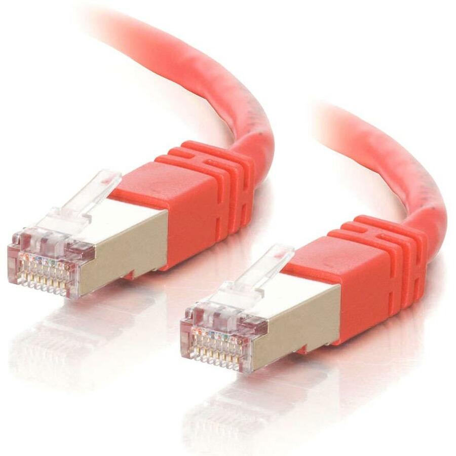 C2G-3ft Cat5e Molded Shielded (STP) Network Patch Cable - Red - Category 5e for Network Device - RJ-45 Male - RJ-45 Male - Shielded - 3ft - Red - 27242