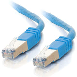 C2G-100ft Cat5e Molded Shielded (STP) Network Patch Cable - Blue - Category 5e for Network Device - RJ-45 Male - RJ-45 Male - Shielded - 100ft - Blue - 28707