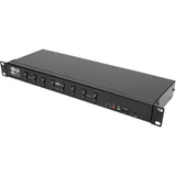 Tripp Lite 8-Port KVM Switch DVI/USB w Audio & Peripheral Sharing 1U 1080p - 8 Computer(s) - 1 Local User(s) - 2048 x 1536 - 11 x USB - 9 x DVI1 x VGA - Rack-mountable - 1U - B024-DUA8-SL