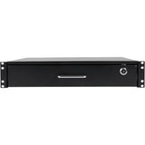 Tripp Lite 2U Locking Rackmount Storage Drawer Rack Enclosures/ Open Frame - 19" 2U Wide Rack-mountable - Black Powder Coat - Cold-rolled Steel (CRS) - 50 lb x Maximum Weight Capacity - SRDRAWER2U