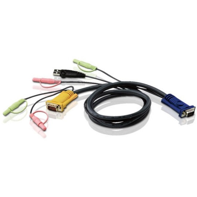 ATEN 2L-5305U 5M USB KVM Cable with 3 in 1 SPHD and Audio - 16.4ft - 2L5305U