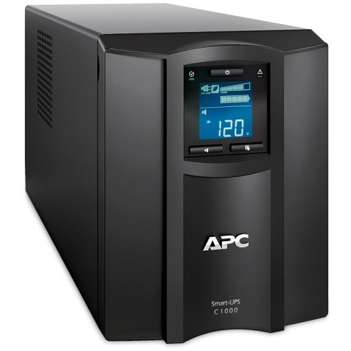 APC by Schneider Electric Smart-UPS C 1000VA LCD 120V with SmartConnect - Tower - 3 Hour Recharge - 9.20 Minute Stand-by - 120 V AC Input - 120 V AC Output - 8 x NEMA 5-15R - SMC1000C
