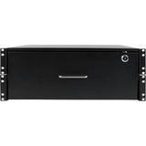 Tripp Lite 4U Locking Rackmount Storage Drawer Rack Enclosures/ Open Frame - 19" 4U Wide Rack-mountable - Black Powder Coat - Cold-rolled Steel (CRS) - 50 lb x Maximum Weight Capacity - SRDRAWER4U