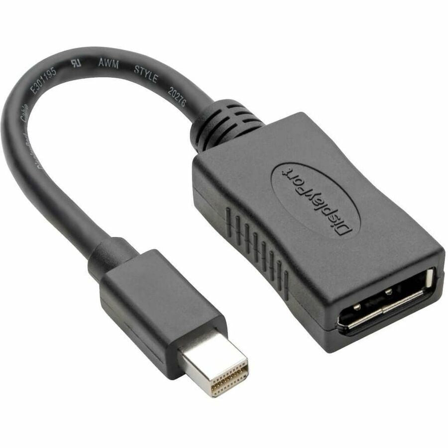 Tripp Lite Mini DisplayPort to DisplayPort Adapter 4K @ 60Hz mDP to DP 6in - DisplayPort/Mini DisplayPort for Notebook, Smartphone, Tablet, Monitor, Chromebook, MacBook, Projector, TV, HDTV - 6" - 1 x - P139-06N-DP4K6B