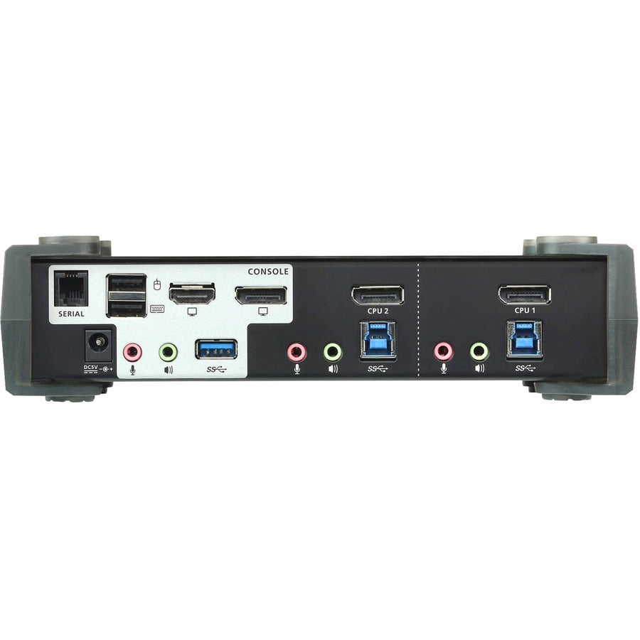 ATEN 2-Port USB 3.0 4K DisplayPort MST KVMP Switch (Cables Included)-TAA Compliant - 2 Computer(s) - 1 Local User(s) - 4096 x 2160 - 6 x USB - 1 x HDMI - Desktop - 3 x DisplayPort - CS1922M