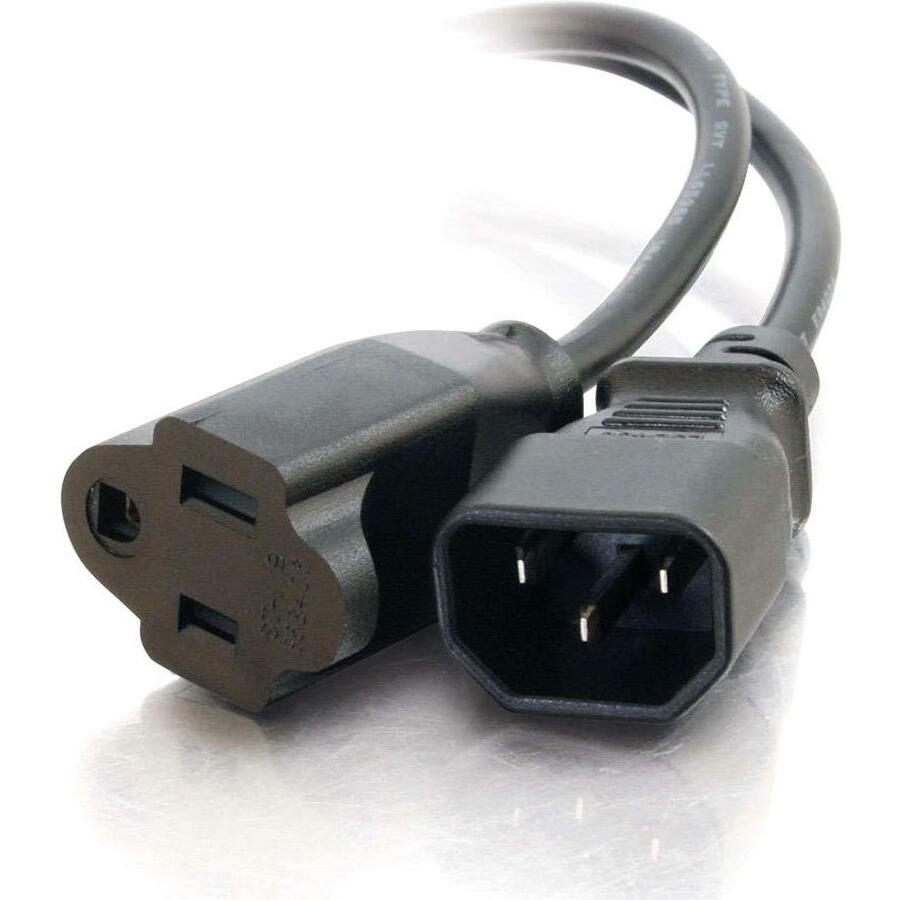 C2G 3ft 18 AWG Monitor Power Adapter Cord (IEC320C14 to NEMA 5-15R) - 3ft - 03132