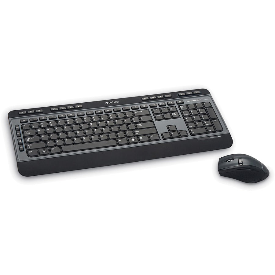 Verbatim Wireless Multimedia Keyboard and 6-Button Mouse Combo - Black - USB Type A Wireless RF - Black - USB Type A Wireless RF - Optical - 6 Button - Scroll Wheel - Black - Multimedia Hot Key(s) - A...  - 99788