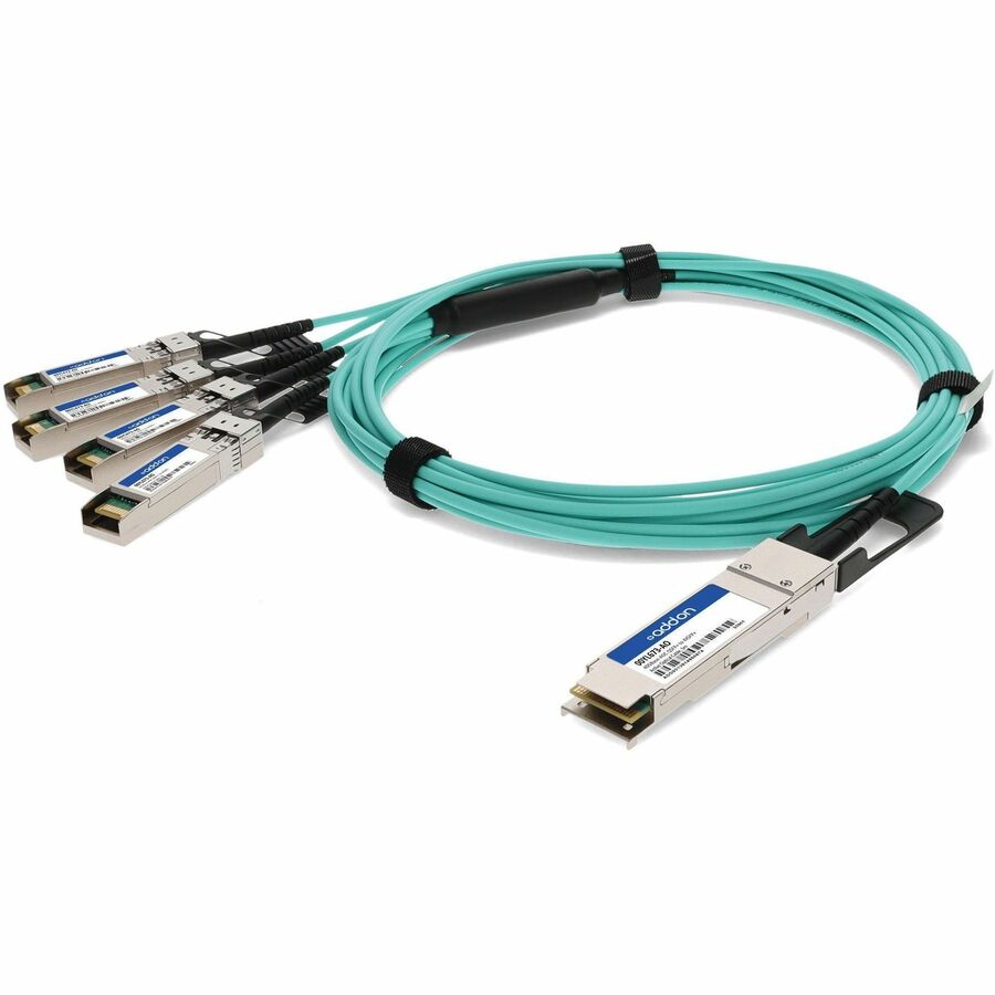 AddOn IBM 00YL673 Compatible TAA Compliant 40GBase-AOC QSFP+ to 4xSFP+ Active Optical Cable (850nm, MMF, 5m) - 100% application tested and guaranteed to work - 00YL673-AO