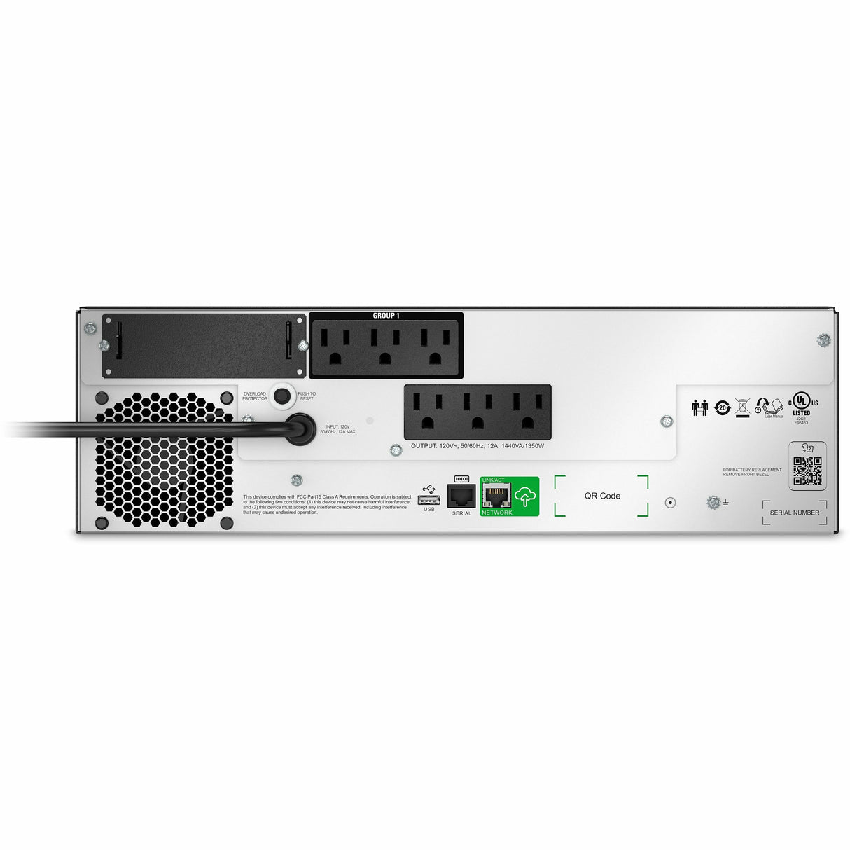 APC by Schneider Electric Smart-UPS Li-Ion, Short Depth 1500VA, 120V with SmartConnect (Not for sale in Vermont) - 3U Rack-mountable - 2.50 Hour Recharge - 2.10 Minute Stand-by - 120 V AC Input - 120 ...  - SMTL1500RM3UC