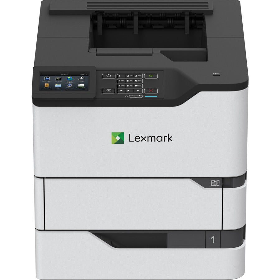 Lexmark MS820e MS822de Desktop Laser Printer - Monochrome - 55 ppm Mono - 1200 x 1200 dpi Print - Automatic Duplex Print - 650 Sheets Input - Ethernet - 250000 Pages Duty Cycle - 50G0110