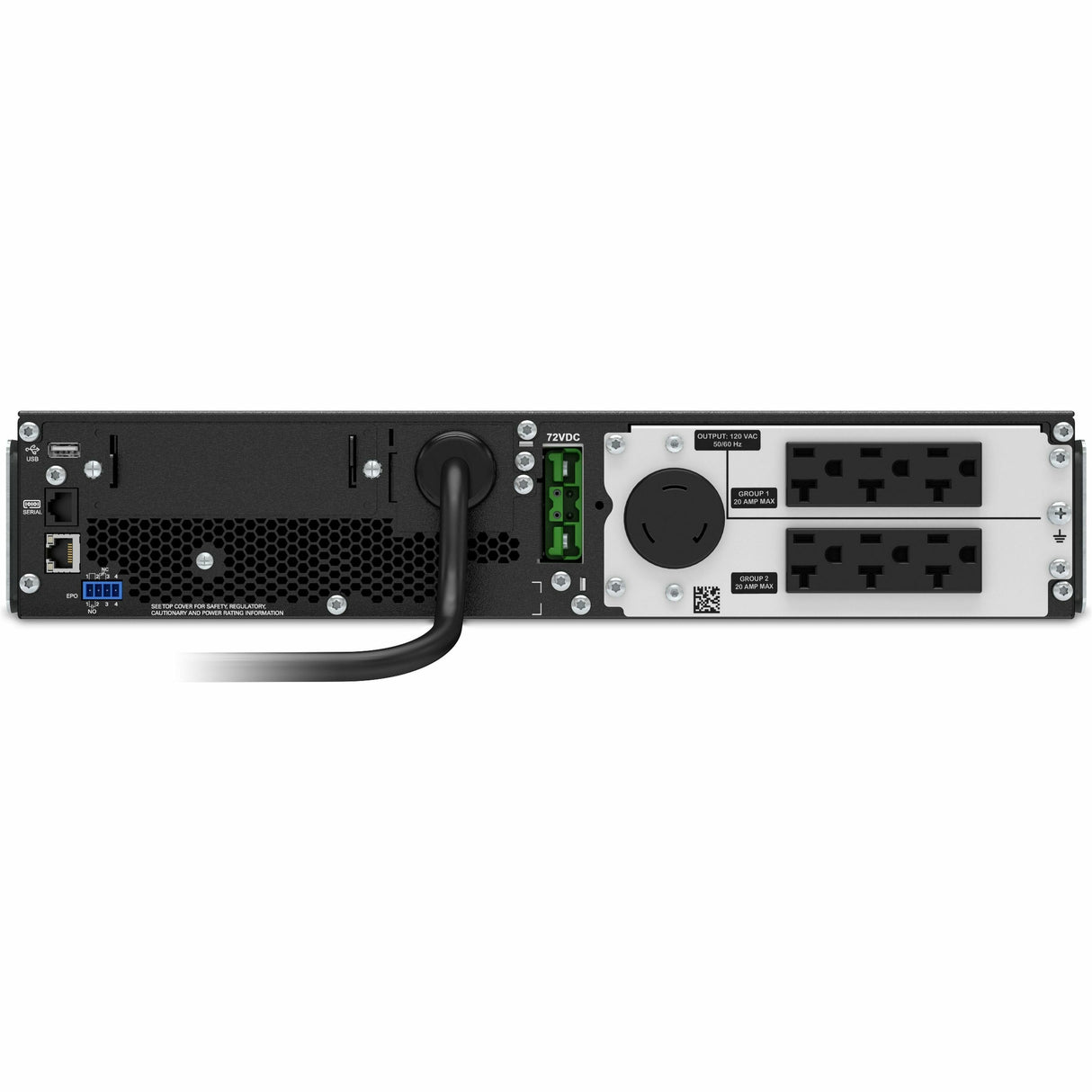 APC by Schneider Electric Smart-UPS SRT 2200VA RM 120V - 2U Rack-mountable - 3 Hour Recharge - 3.30 Minute Stand-by - 120 V AC Input - 120 V AC Output - 6 x NEMA 5-20R, 1 x NEMA L5-20R - TAA Compliant - SRT2200RMXLAUS