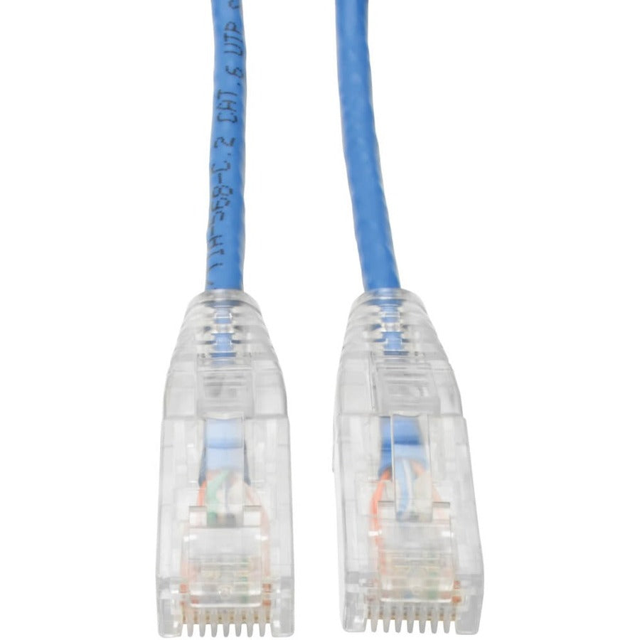 Tripp Lite Cat6 UTP Patch Cable (RJ45) - M/M, Gigabit, Snagless, Molded, Slim, Blue, 15 ft. - 15 ft Category 6 Network Cable for Network Device, Printer, Photocopier, Router, Server, Computer, Modem, ...  - N201-S15-BL