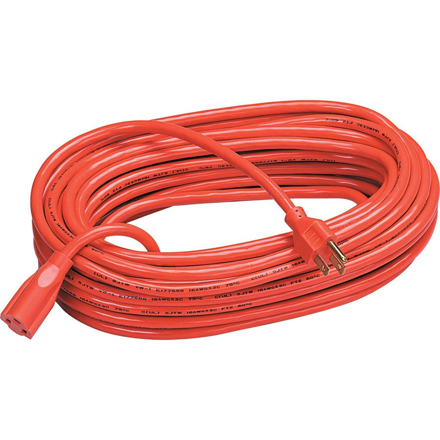 Heavy Duty Indoor/Outdoor 100' Extension Cord - 125 V AC13 A - Orange - 100 ft Cord Length - 1 - 99599
