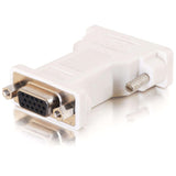 C2G DVI to VGA Video Adapter - DVI Adapter - DVI to HD15 - M/F - 1 x DVI-A Male Video - 1 x HD-15 Female VGA - 26956